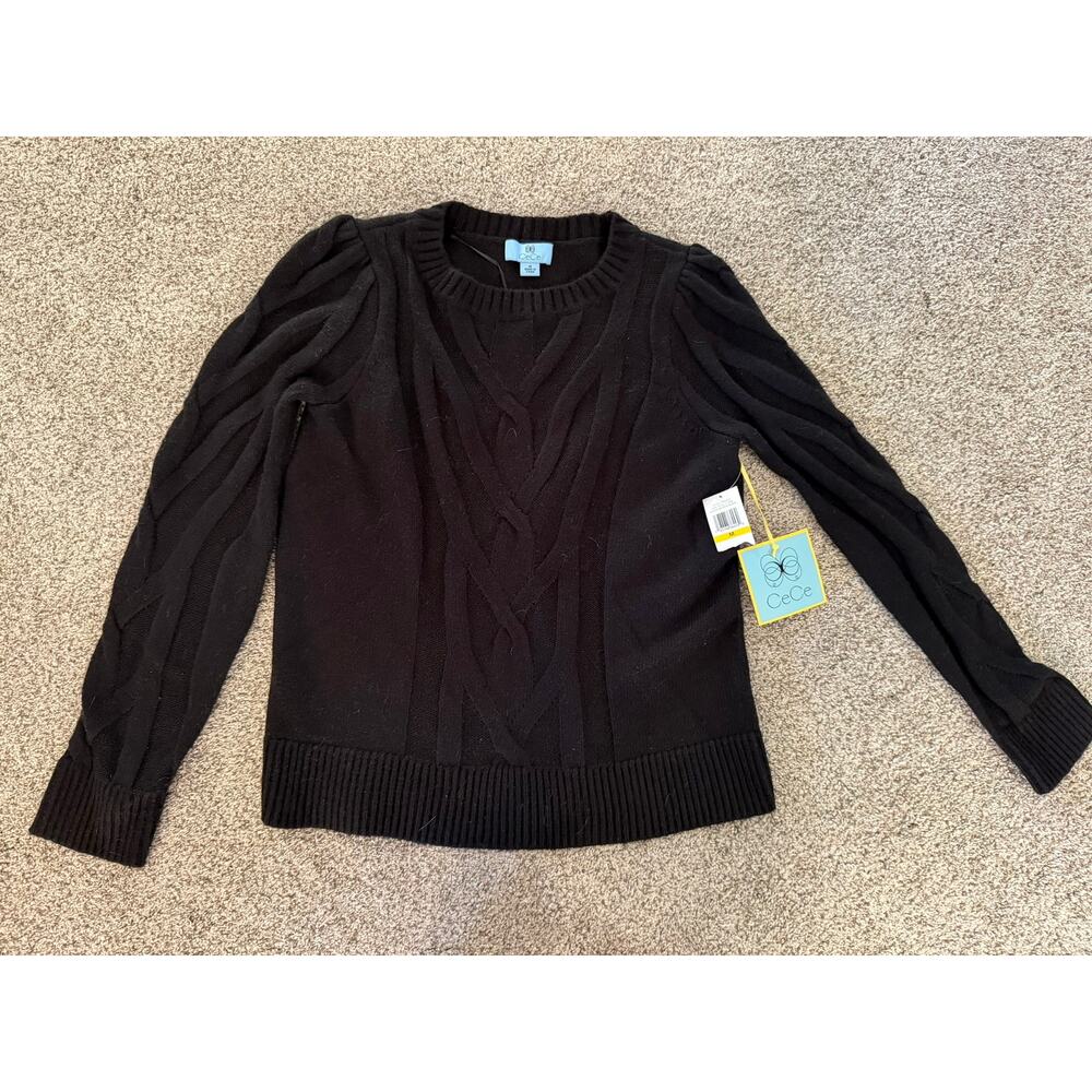 CeCe Black Long Sleeve‎ Sweater Medium